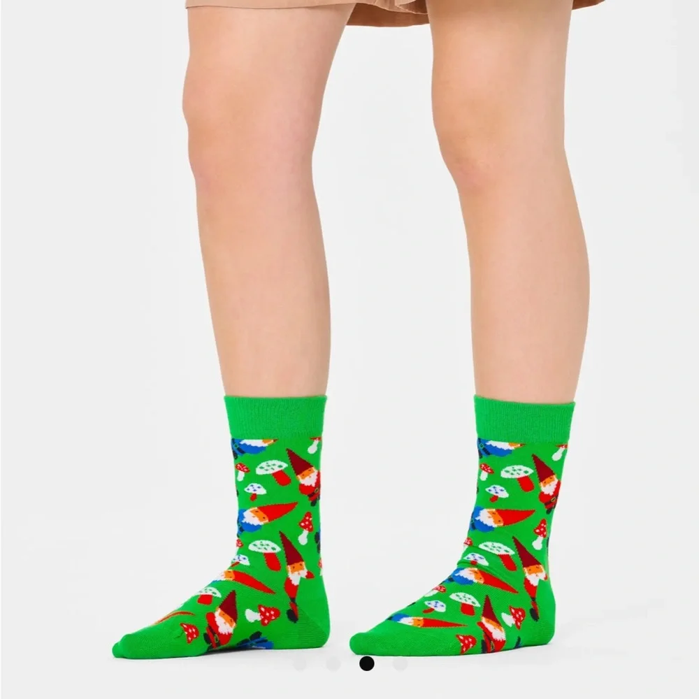 NWOT Happy Socks Christmas Gnome Socks Size 4.5-8.5